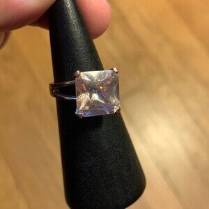 Large faux diamond cocktail ring size 8
